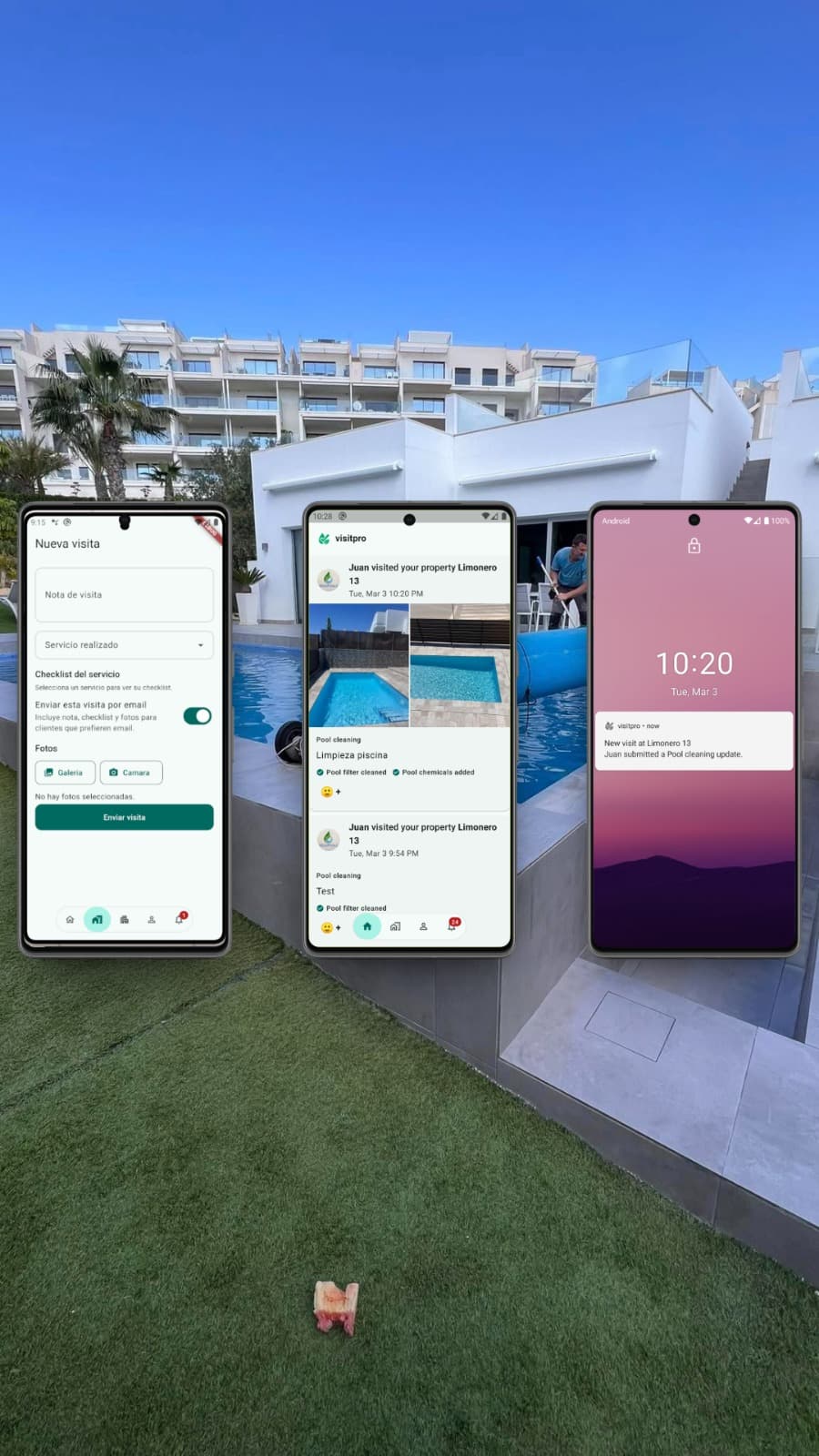 VisitPro app in real service environment